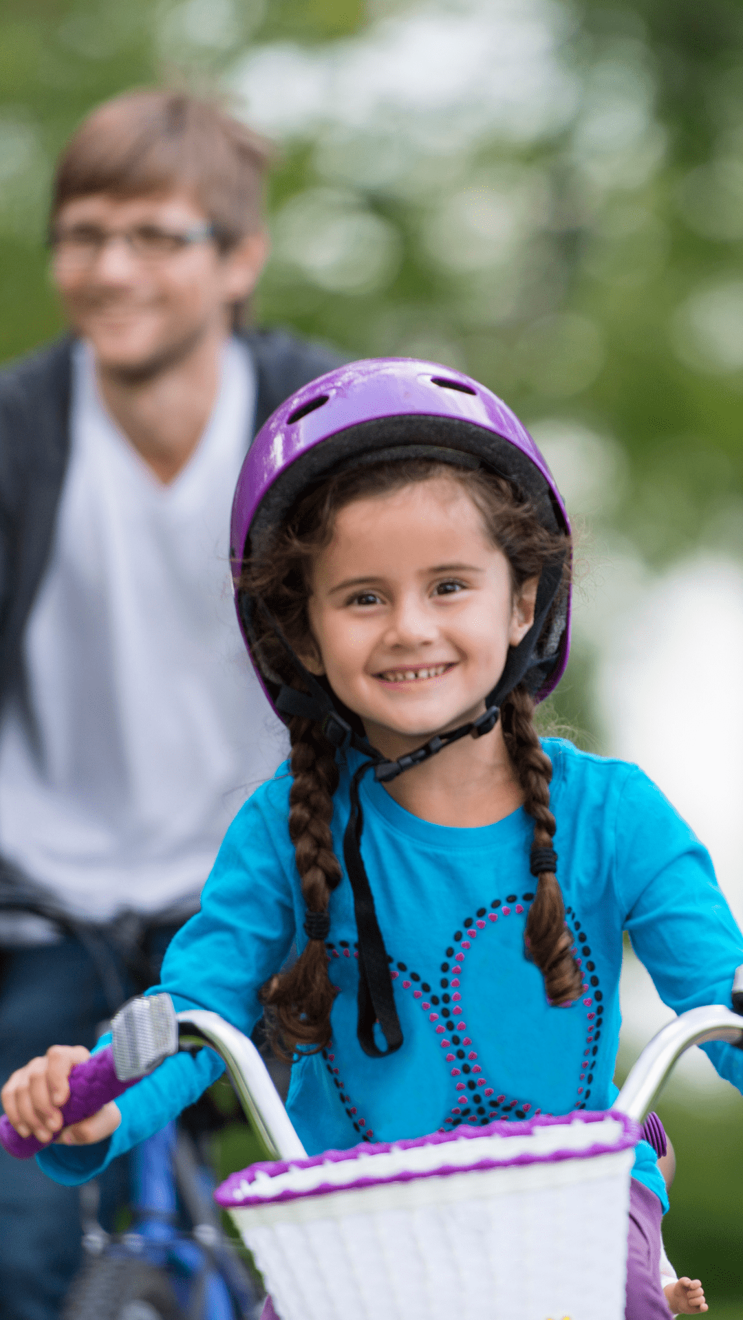 Untitled design (45) girl on purple bike with helmet