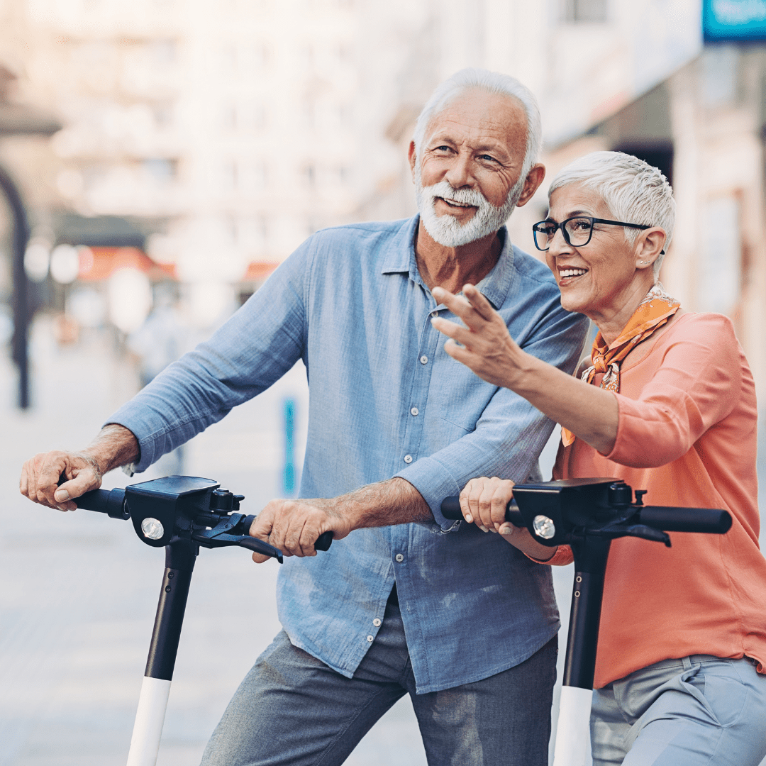 4 couple on scooters