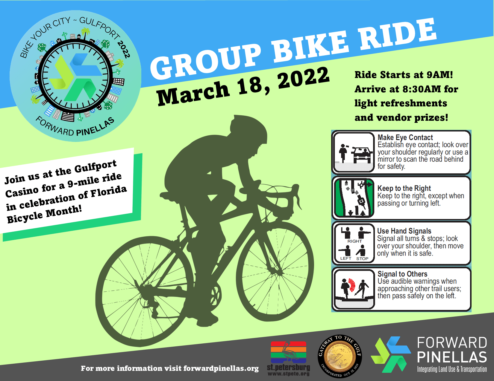 Bike Your City Gulfport Map and Ride Information jshea bike safety tips