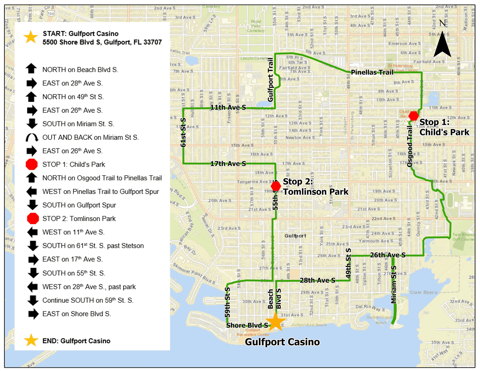 Bike Your City Gulfport Map and Ride Information jshea2 location map byc22